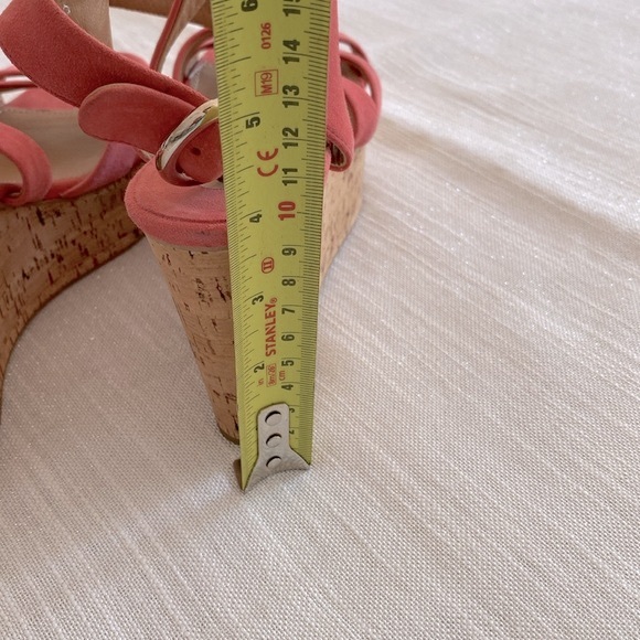 Salvatore Ferragamo Cross Strap Cork Wedge Sandals - Picture 9 of 10